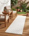 Garden Lattice Charm Collection Area Rug -  Pergola (Ivory) Runner Ivory  lifestyle 55