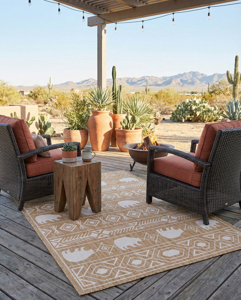 Mesa Oasis Rugs Collection Area Rug - Sundown Rectangle Taupe  lifestyle 12