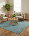 Seaside Serenity Collection Area Rug - Veranda (Teal) Square Teal  lifestyle 79