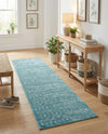 Garden Lattice Charm Collection Area Rug - Arbor (Aqua) Runner Aqua  lifestyle 27