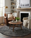 Berkshire Estate Collection Area Rug - Windsor (Blackberry) Round Blackberry  lifestyle 65