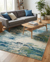 Chromatic Oasis Collection Area Rug -  Serene Rectangle Light Blue  lifestyle 13