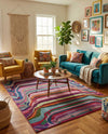 Chromatic Oasis Collection Area Rug -  Dapple Rectangle Multi  lifestyle 5