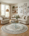 Beverly Grove Collection Area Rug -  Fairfax (Ivory) Round Ivory  lifestyle 56