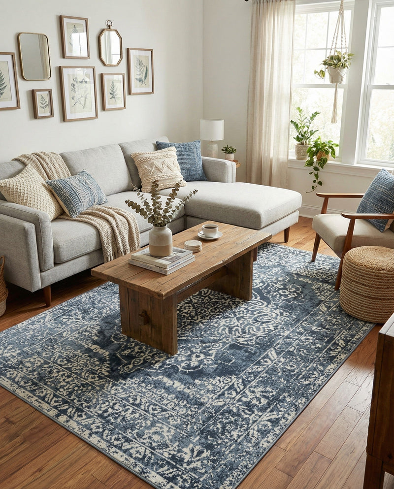 Cambridge Classics Collection Area Rug -  Magdalene (Blue) Rectangle Blue  lifestyle 16