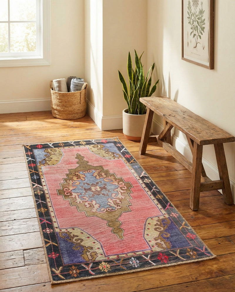 Heritage Elegance Collection Area Rug -  Winterthur (Pink) Runner Pink  lifestyle 59
