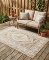 Patio Heritage Collection Area Rug -  Augusta (Natural) Rectangle Natural  lifestyle 26