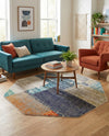 Colorburst Oasis Collection Area Rug - Palette Octagon Multi  lifestyle 58
