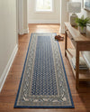Soho Elegance Collection Area Rug -  Mercer (Blue) Runner Blue  lifestyle 33