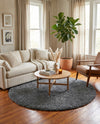 Alpine Plush Collection Area Rug -  Cortina (Peppercorn) Round Peppercorn  lifestyle 36