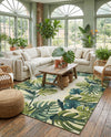 Seaside Blooms Collection Area Rug -  Ivy Rectangle Green  lifestyle 30