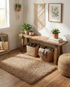 Plush Oasis Collection Area Rug - Serenity (Sandy Brown) Rectangle Sandy Brown  lifestyle 7