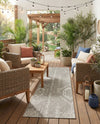 Desert Nomad Terrace Collection Area Rug - Sahara (Gray) Runner Gray  lifestyle 32