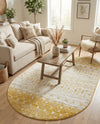 Mediterranean Lattice Collection Area Rug -  Casablanca (Ivory and Yellow) Oval Ivory and Yellow  lifestyle 63