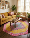 Heritage Elegance Collection Area Rug -  Winterthur (Yellow) Octagon Yellow  lifestyle 31