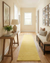 Solid Shag Seaside Collection Area Rug - Azure Cove (Yellow) Runner Yellow  lifestyle 22