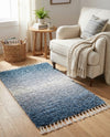 Cozy Cove Shag Collection Area Rug -  Lagoon Rectangle Blue  lifestyle 10