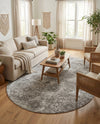 Riviera Elegance Collection Area Rug -  Monaco (Light Gray) Oval Light Gray  lifestyle 70