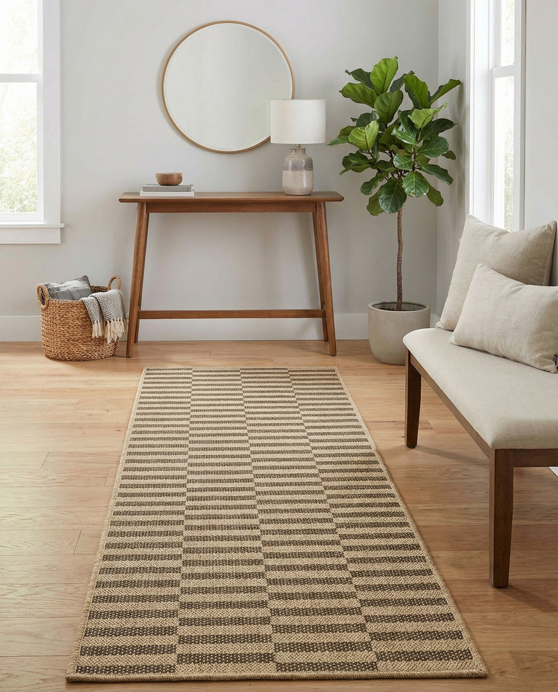 Sahara Sands Collection Area Rug -  Akhetaten Runner Natural and Brown  lifestyle 42