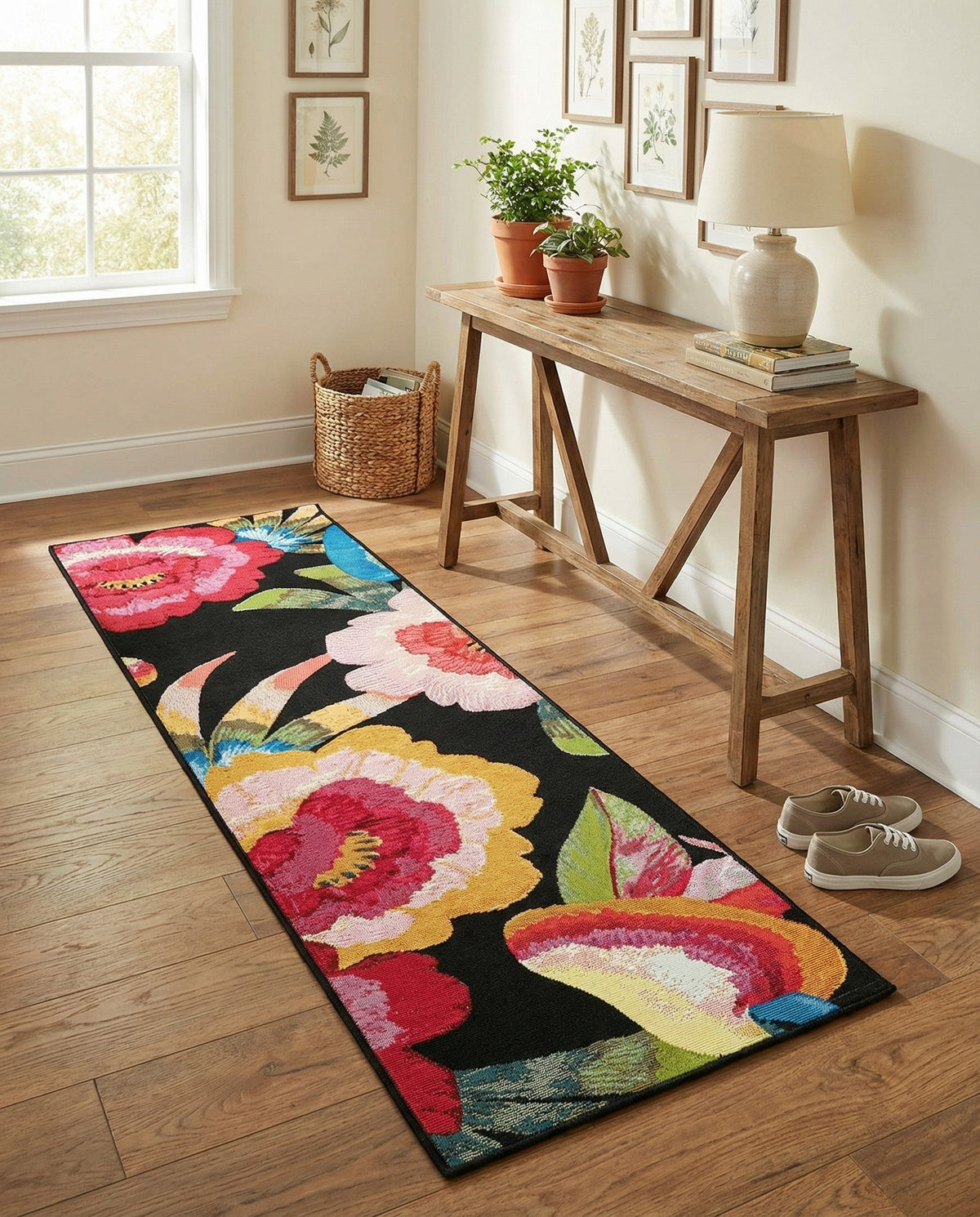 Seaside Blooms Collection Area Rug -  Versailles Runner Multi  lifestyle 94