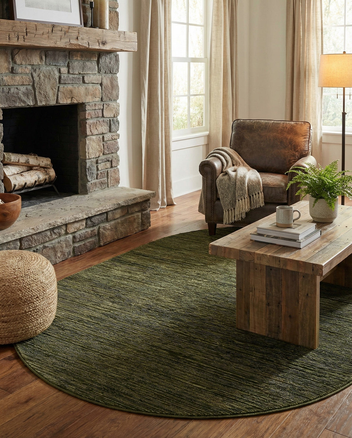 Bloomsbury Elegance Collection Area Rug -  Kensington (Green) Oval Green  lifestyle 98