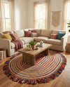 Osian Looms Collection Area Rug - Kathmandu Oval Multi  lifestyle 23