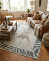 Savannah Sojourn Collection Area Rug -  Masai Rectangle Gray and Ivory  lifestyle 8