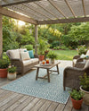 Urban Oasis Rugs Collection Area Rug -  Rooftop (Teal) Rectangle Teal  lifestyle 9