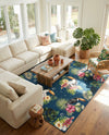 Seaside Blooms Collection Area Rug -  Leaf Rectangle Multi  lifestyle 16