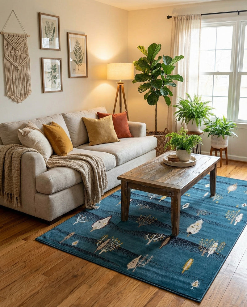 Coastal Haven Collection Area Rug -  Surfside Rectangle Blue  lifestyle 38