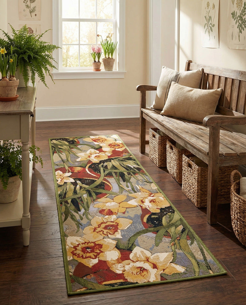 Seaside Blooms Collection Area Rug - Eden Runner Multi  lifestyle 64