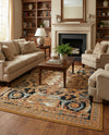 Patio Heritage Collection Area Rug - Veranda Rectangle Black Gold Brown  lifestyle 21