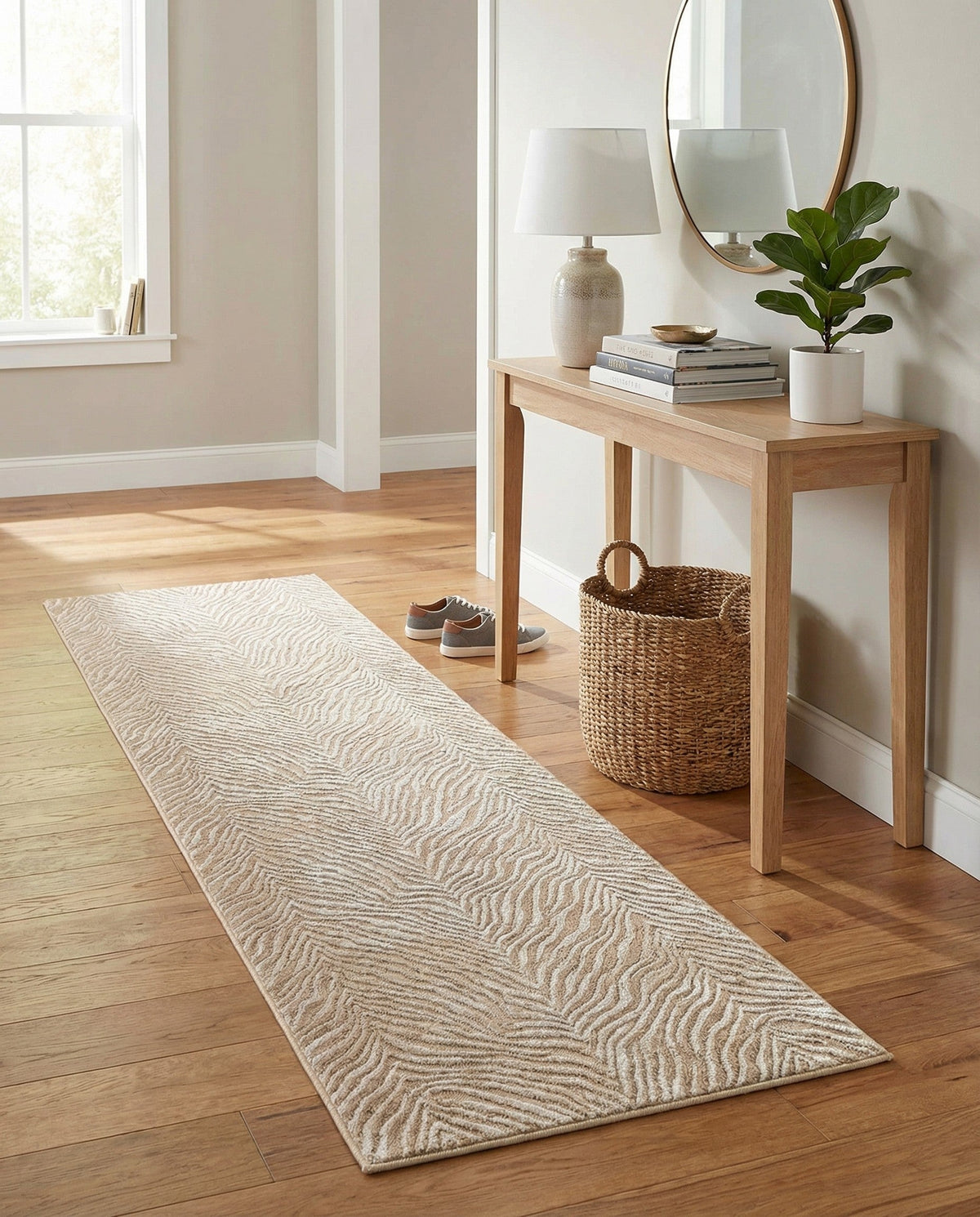 Bloomsbury Elegance Collection Area Rug -  Chelsea Runner Ivory Beige  lifestyle 151
