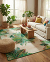 Seaside Blooms Collection Area Rug -  Fern Rectangle Multi  lifestyle 11