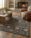 Mesa Oasis Rugs Collection Area Rug - Sundown Rectangle Black  lifestyle 9
