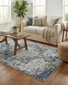 Patio Heritage Collection Area Rug - Santorini Rectangle Navy Blue  lifestyle 27