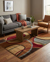 Bistro Lounge Collection Area Rug -  Macchiato Rectangle Multi  lifestyle 8