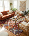 Trellis Mosaic Collection Area Rug -  Pergolatown (Multi) Rectangle Multi  lifestyle 3