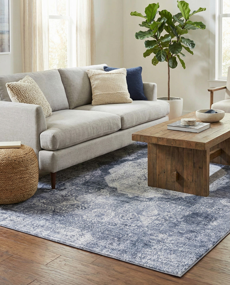 Laguna Sands Collection Area Rug - Catalina Rectangle Gray Ivory  lifestyle 18