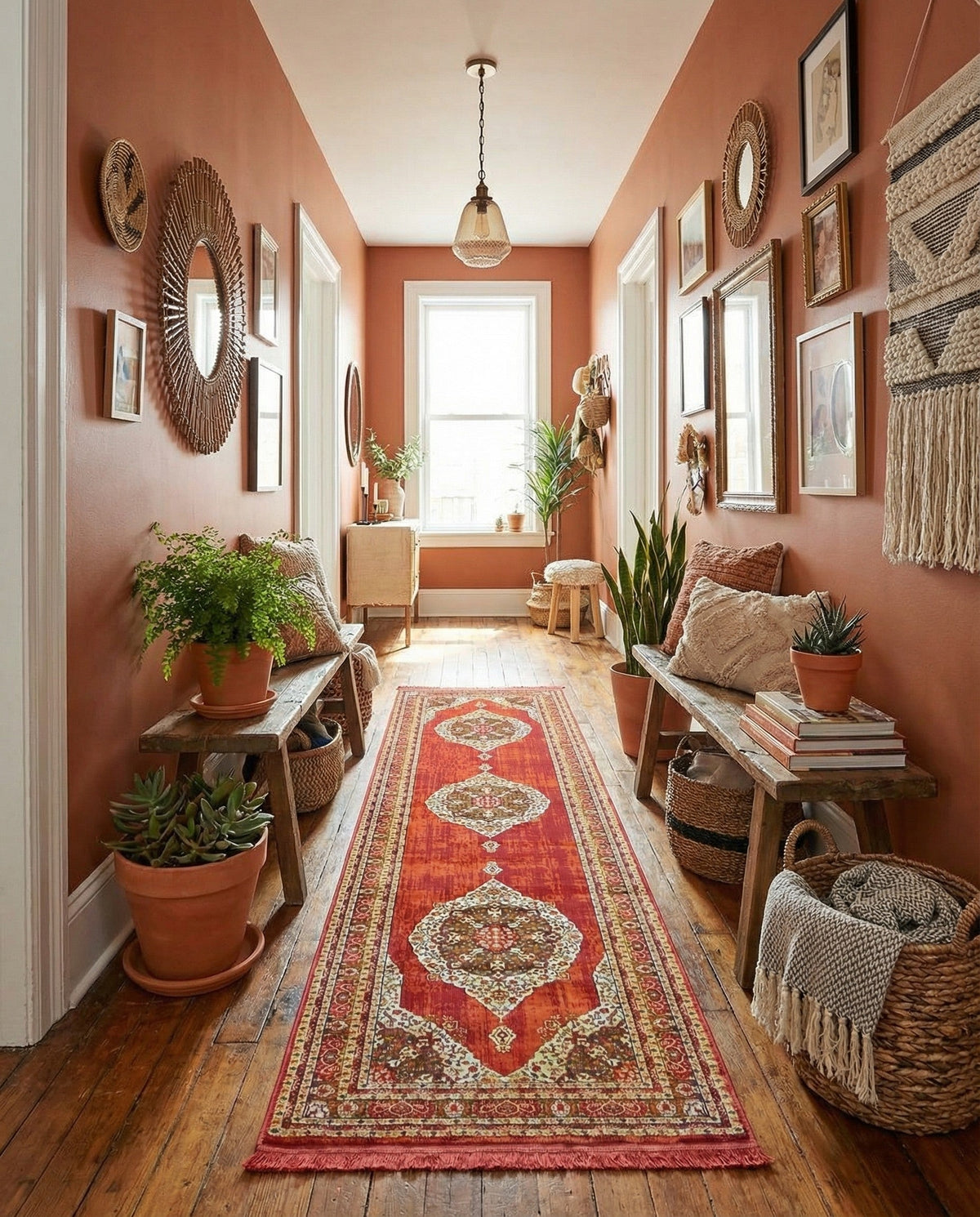 Caribbean Breeze Collection Area Rug -  Windward Runner Red  lifestyle 149