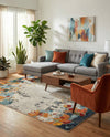 Chromatic Oasis Collection Area Rug -  Twilight Rectangle Multi  lifestyle 13