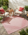 Urban Terrace Collection Area Rug -  Chelsea (Pink) Square Pink  lifestyle 61