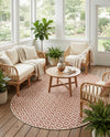 Urban Oasis Rugs Collection Area Rug -  Rooftop (Rust Red) Oval Rust Red  lifestyle 42