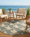 Seaside Haven Rugs Collection Area Rug -  Pelican Round Stone Blue  lifestyle 59