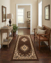 Tabriz Tapestry Collection Area Rug - Azerbaijan (Brown) Runner Brown  lifestyle 42