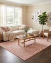 Marrakesh Lattice Collection Area Rug - Casablanca (Rose Pink) Rectangle Rose Pink  lifestyle 3