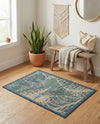 Coastal Terrace Collection Area Rug -  Driftwood Rectangle Blue  lifestyle 5