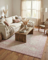 Dover Terrace Collection Area Rug -  Lagoon (Pink) Rectangle Pink  lifestyle 3