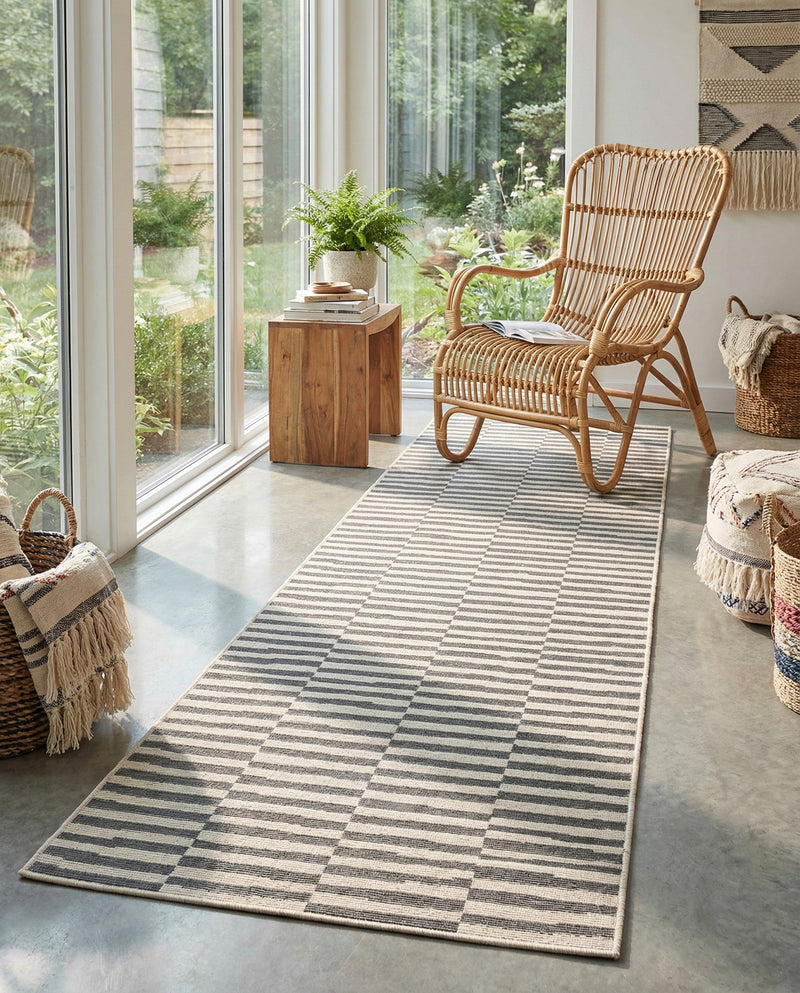 Soho Elegance Collection Area Rug -  Hudson (Dark Gray) Runner Dark Gray  lifestyle 53