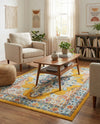 Beverly Grove Collection Area Rug -  Fairfax (Yellow) Rectangle Yellow  lifestyle 4